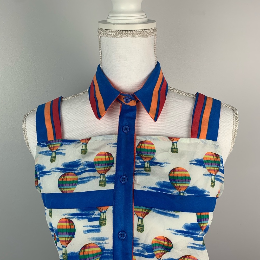 4/$25 Mustard Seed Hot Air Balloon Sleeveless Top - Picture 2 of 8